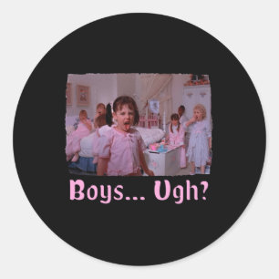 Sticker Rond Garçon... Ouah ! - Funny Valentines Day Shirt Pull