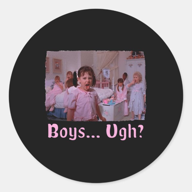 Sticker Rond Garçon... Ouah ! - Funny Valentines Day Shirt Pull (Devant)