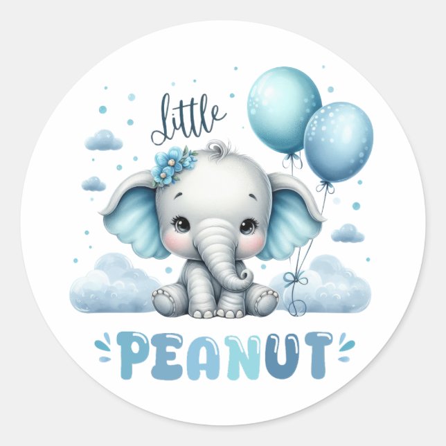 Sticker Rond Garçon Petit Cacahuète  (Devant)