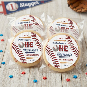 Sticker Rond Garçons Baseball 1er anniversaire