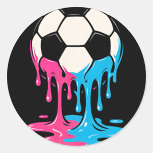 Sticker Rond Garçons de football à la glace qui goutte Joueurs