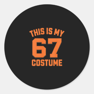 Sticker Rond Garçons enfants de mème de Brainrot 67 C'est mon H