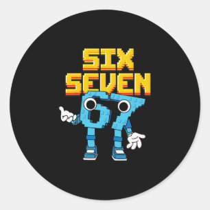 Sticker Rond Garçons Filles Enfants Italien Brainrot Meme 67 Si