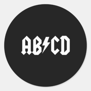 Sticker Rond Garçons Filles Enseignants ABCD Rock Graphic retou