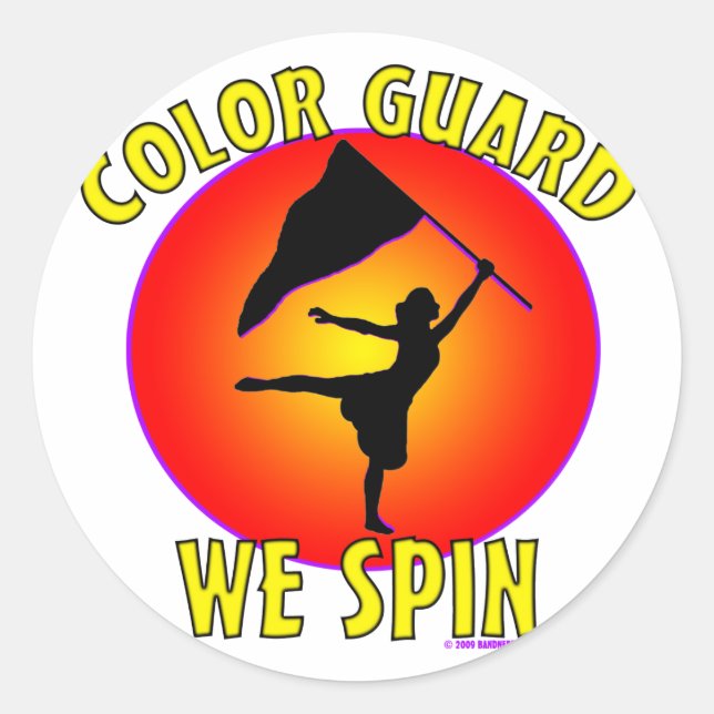 Sticker Rond Garde couleur... Nous Spin (Devant)