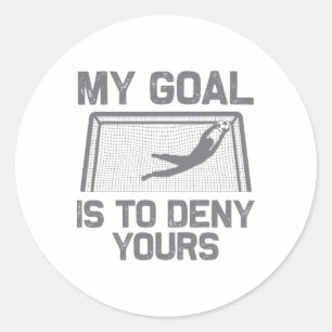 Sticker Rond Garde de but de football Art pour hommes femmes ga