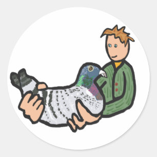 Sticker Rond Garde de pigeon