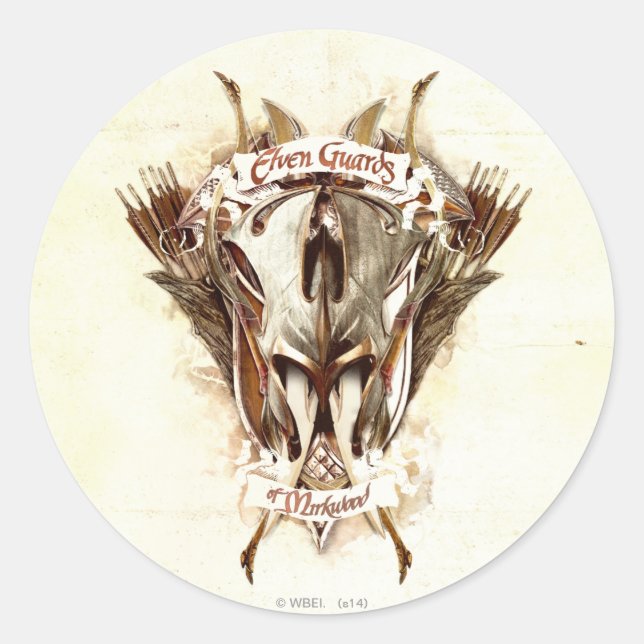 Sticker Rond Garde elfe de l'arme Mirkwood (Devant)