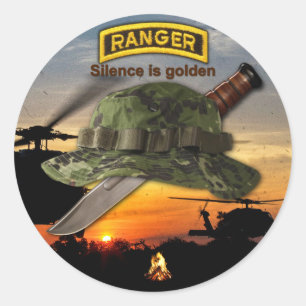 Sticker Rond Garde forestière aéroportée LRRP LRRPS