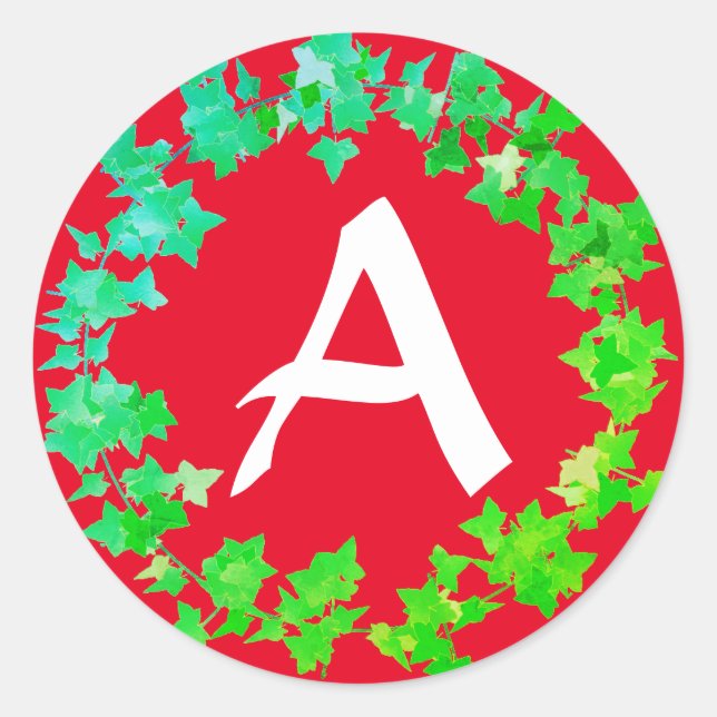 STICKER ROND GARDE INITIALE PERSONNALISABLE (Devant)