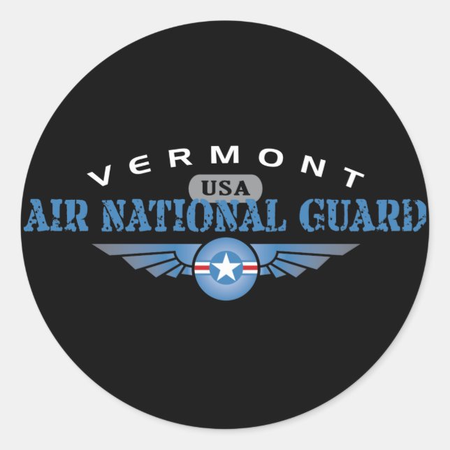 Sticker Rond Garde nationale aérienne du Vermont (Devant)