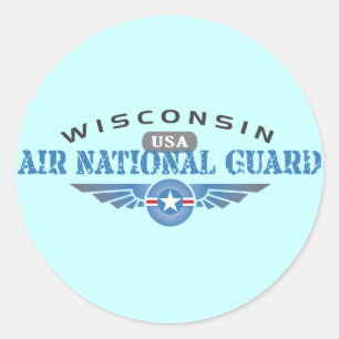 Sticker Rond Garde nationale aérienne du Wisconsin