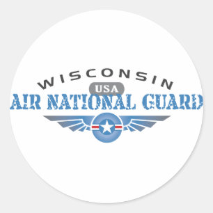 Sticker Rond Garde nationale d'air du Wisconsin