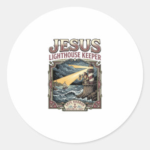 Sticker Rond Garde-phare Jésus Garde-phare Jésus Ch