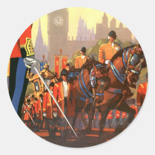Sticker Rond Garde royale britannique de King's vintage Grande-