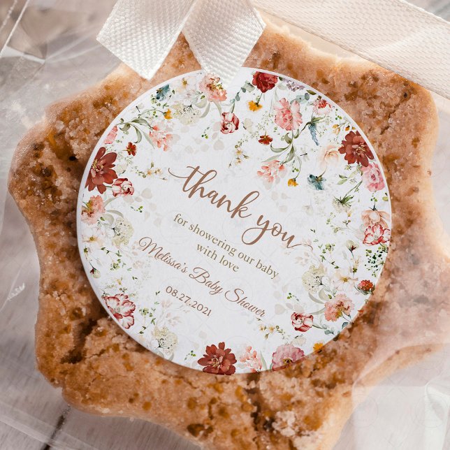 Sticker Rond Garden Baby Bloom Baby shower  (Garden Baby Bloom Baby shower )