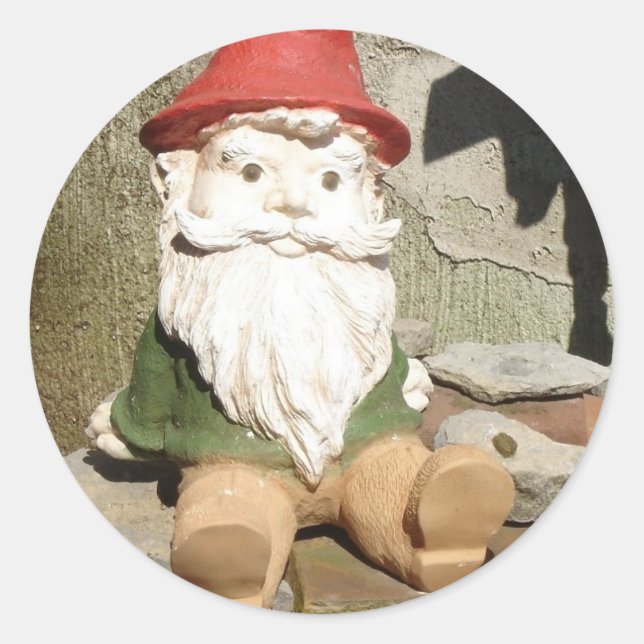 Sticker Rond Garden Gnome (Devant)