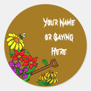 Sticker Rond Gardener Personnalisé Dit
