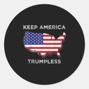 Sticker Rond Garder l'Amérique sans trésors
