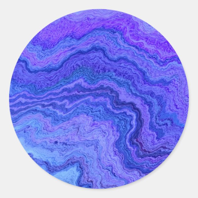 Sticker Rond garder le bleu calme (Devant)