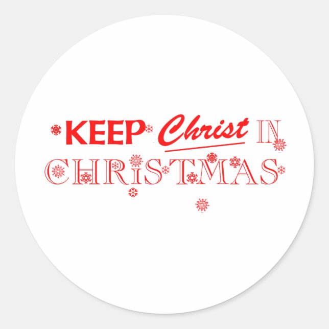 Sticker Rond Garder le Christ à Noël (Devant)
