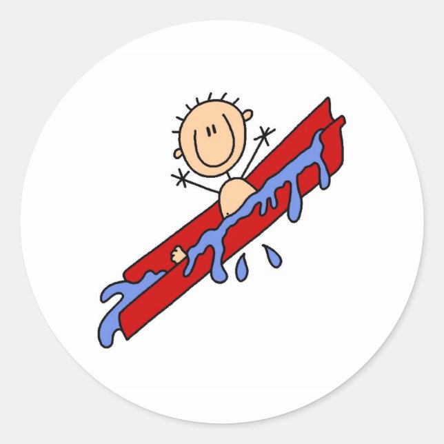 Sticker Rond Garder Le Cool Sur L'Autocollant De Diapositive D' (Devant)