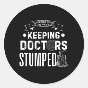 Sticker Rond Garder les médecins étouffés insuffisance cardiaqu