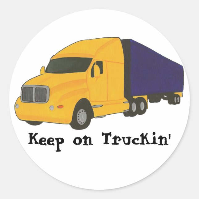 Sticker Rond Garder sur Truckin', camion sur Affirmation autoco (Devant)