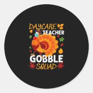 Sticker Rond Garderie Enseignant Gobble Squad Turquie visage Ma