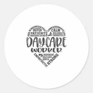 Sticker Rond Garderie, gardienne
