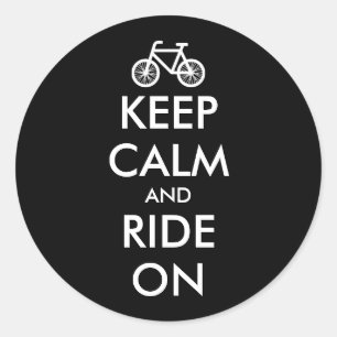 Sticker Rond GARDEZ CALME personnalisé et MARCHEZ SUR