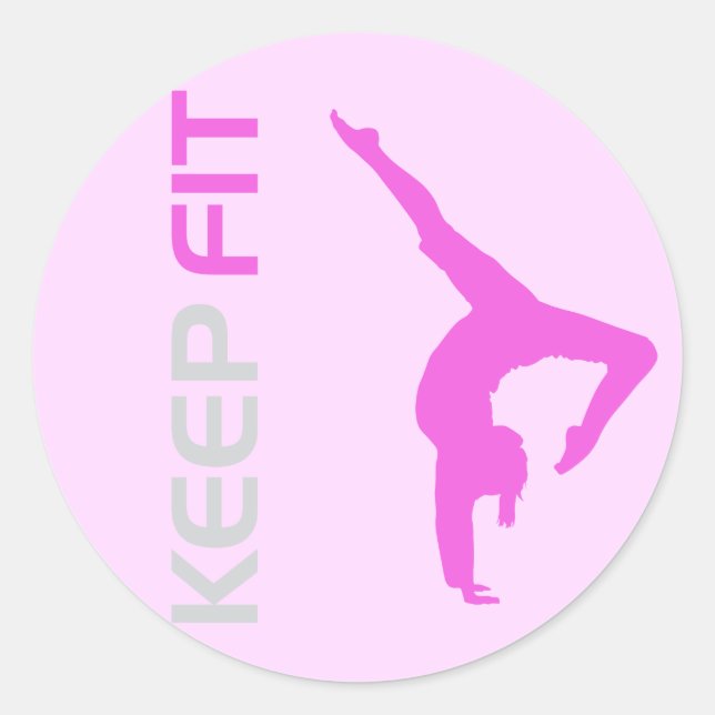 Sticker Rond Gardez l'ajustement (Devant)