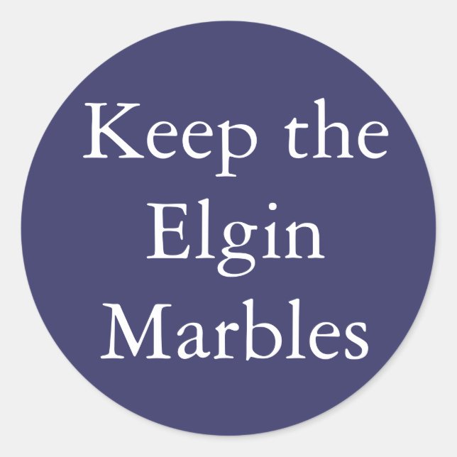 Sticker Rond Gardez l'autocollant Elgin Marbles (Devant)