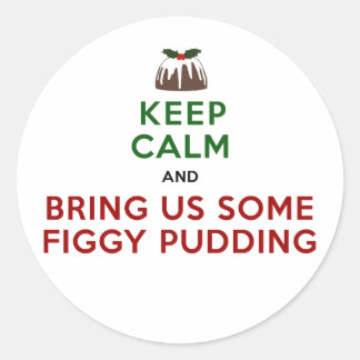 Sticker Rond Gardez Le Calme Pudding Figgy
