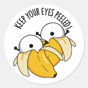 Sticker Rond Gardez Vos Yeux Peints Funny Eyeball Pun