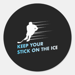 Sticker Rond Gardez votre bâton sur la glace Graphic Ice Hockey