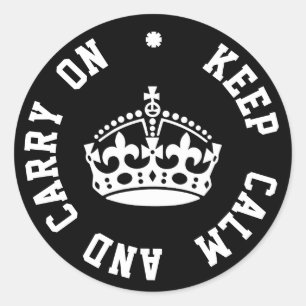 Sticker Rond Gardez votre calme et continuez - TEXTE personnali