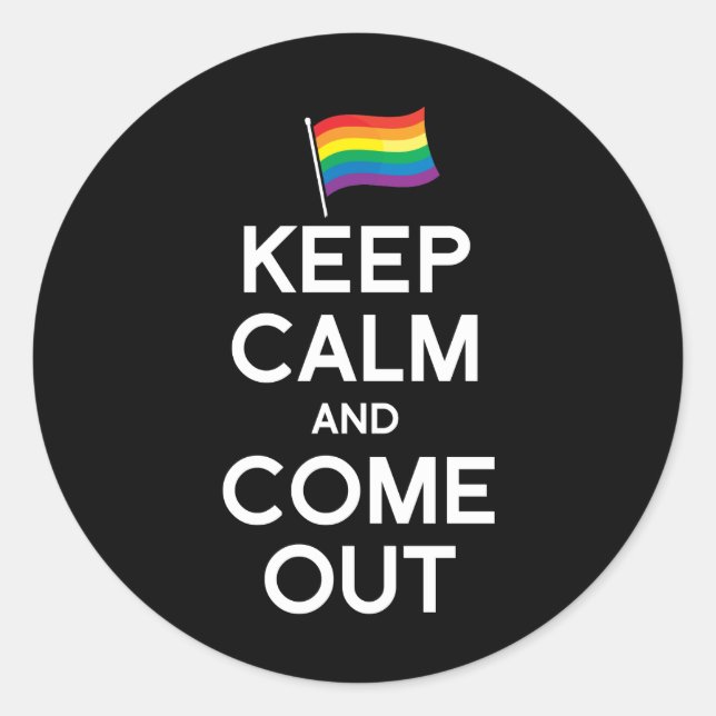 STICKER ROND GARDEZ VOTRE CALME ET SORTEZ (Devant)