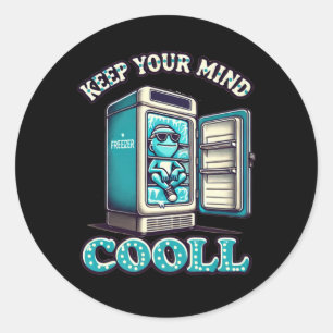 Sticker Rond Gardez votre esprit Cool Motivational Citation Sti