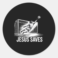 Gardien de but de football Jésus sauve chrétien So