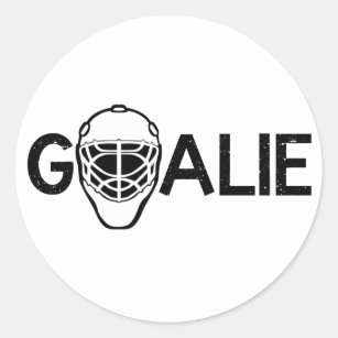 Sticker Rond Gardien de but de hockey sur glace