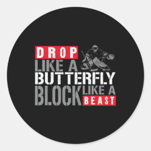 Sticker Rond Gardien de but de hockey sur glace Gardien de but
