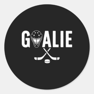 Sticker Rond Gardien de but de hockey sur glace Gardien de but