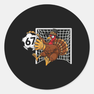 Sticker Rond Gardien de but Turquie Football 67 Six Sept Garçon