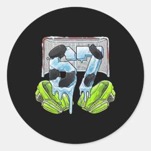 Sticker Rond Gardien de hockey 67 Six Sept 6 7 Gen Alpha Meme D