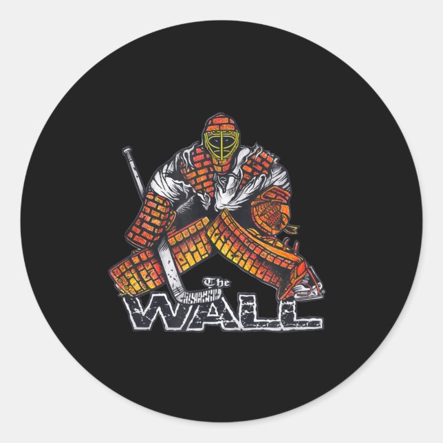 Sticker Rond gardien de hockey LE MUR (Devant)