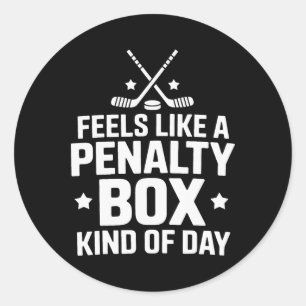 Sticker Rond Gardien de hockey se sent comme une journée de boî