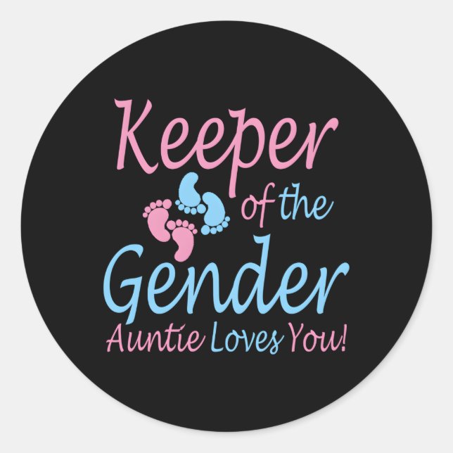 Sticker Rond Gardien De La Femme Tante Sexe Révéler Py (Devant)