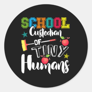 Sticker Rond Gardien De L'École De Minuscules Humains - Ck À L'
