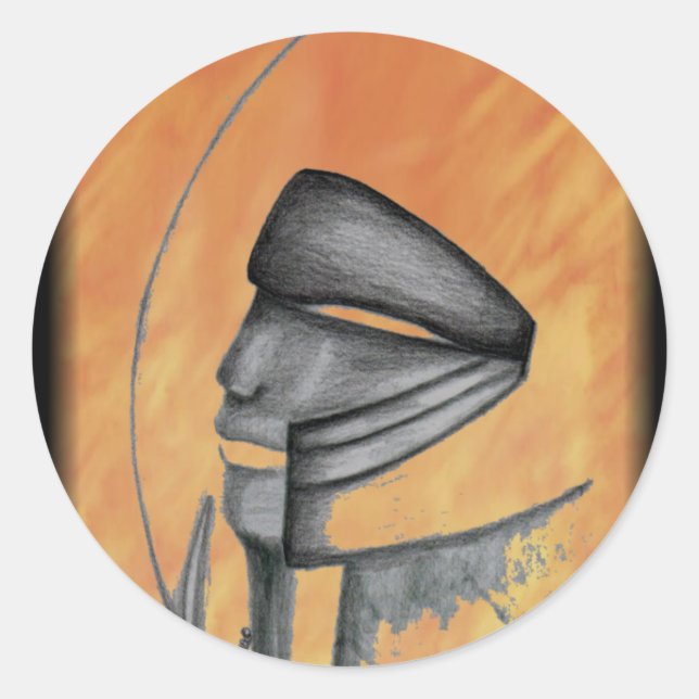 Sticker Rond Gardien de l'Univers - Jass (Devant)